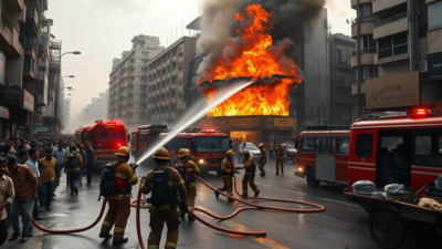 Fire breaks out at Libbas showroom in….