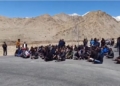All Ladakh Transport Union stages protest against internal truck movement