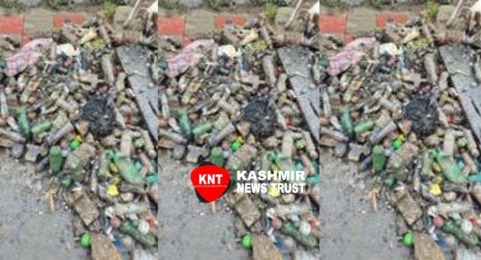 Drains Have Capacity, But People Fill Them with Trash,” Says Official, Hundreds of Bottles Found in Safakadal Drain During Clean-Up Drive