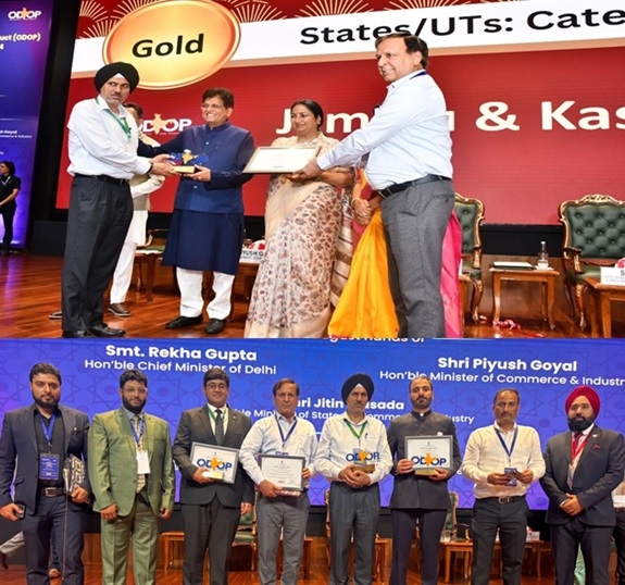 J&K clinches Gold at National ODOP Awards 2024 for second consecutive year