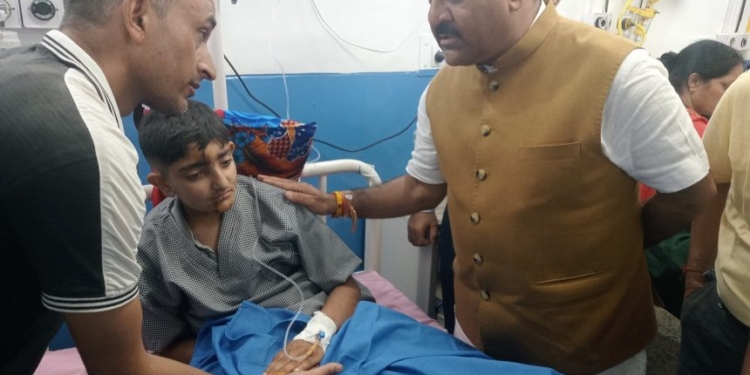 Dy CM interacts with cloudburst victims at Chashoti