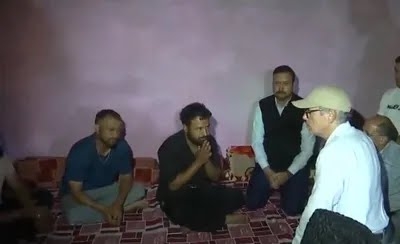 J-K CM Omar Abdullah meets flash-flood affected families in Kishtwar
