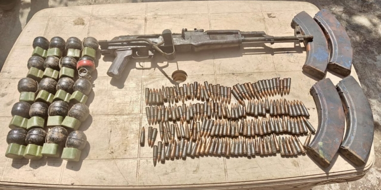 Security Forces Recovers Arms And Ammunition Including AK-47 Rifle In Poonch Sector : Army