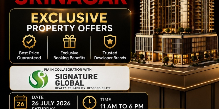 Srinagar to Host One of the Biggest Property Expos on 26 July