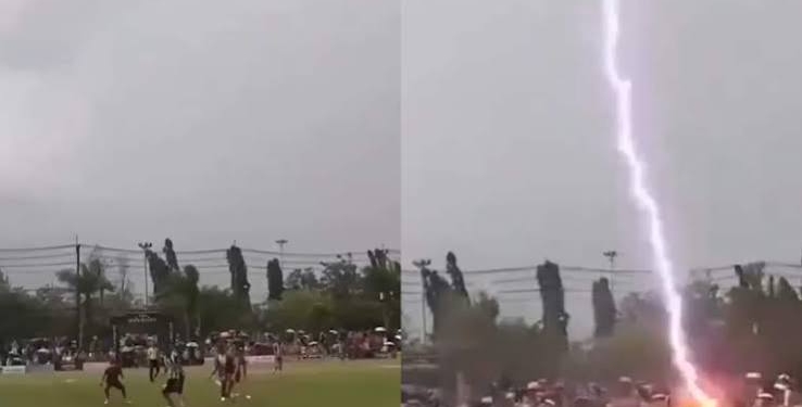 Footballer Dies After Lightning Strike During Match; 12 Others Injured