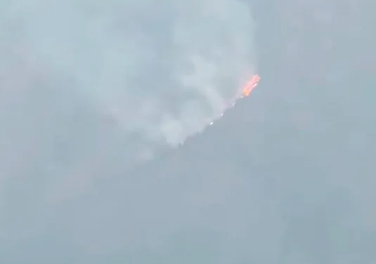 Massive forest fire engulfs Zabarwan Range