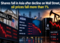 Shares fall in Asia after decline on Wall Street, oil prices fall more than 1%